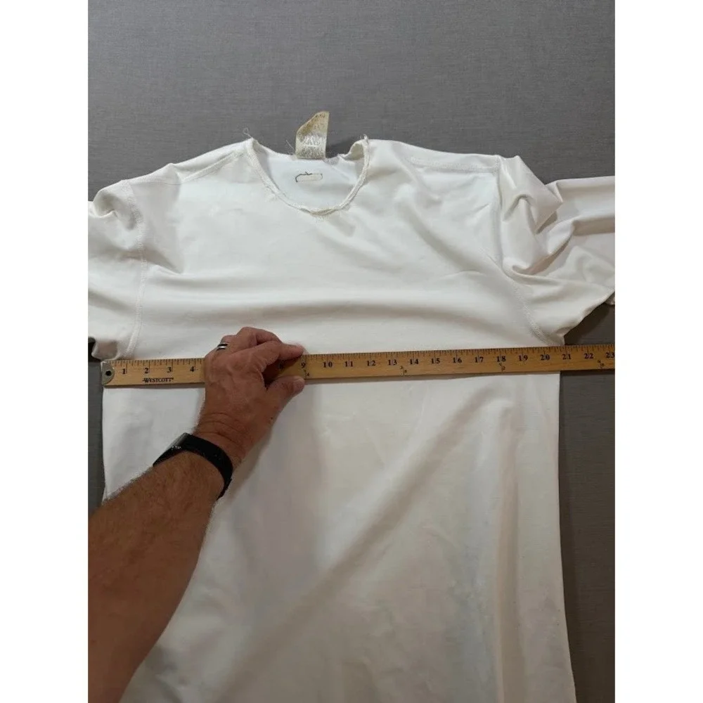Nike Team Sports Dri Fit Long Sleeve Athletic T Shirt White XL Mens Made in USA.